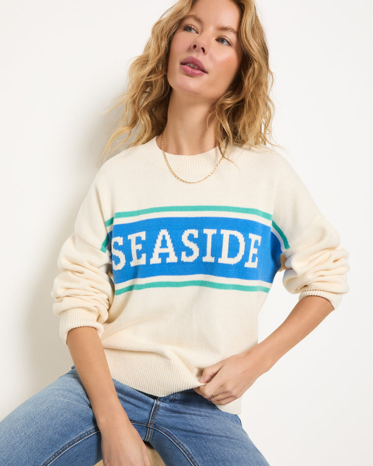 Cream $|& SEAS Summit Seaside Crew Neck Sweater - SOF Full Front