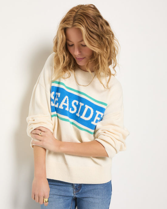 Cream $|& SEAS Summit Seaside Crew Neck Sweater - SOF Front