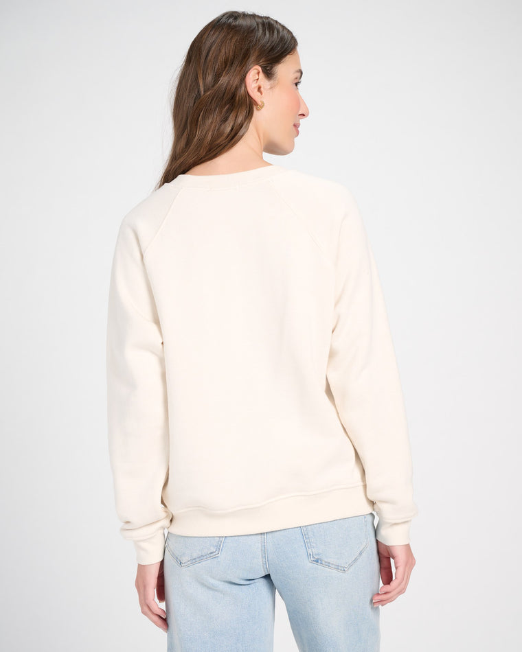 Cream $|& SEAS Cliffs 78&Sunny Raglan Sweatshirt - SOF Back