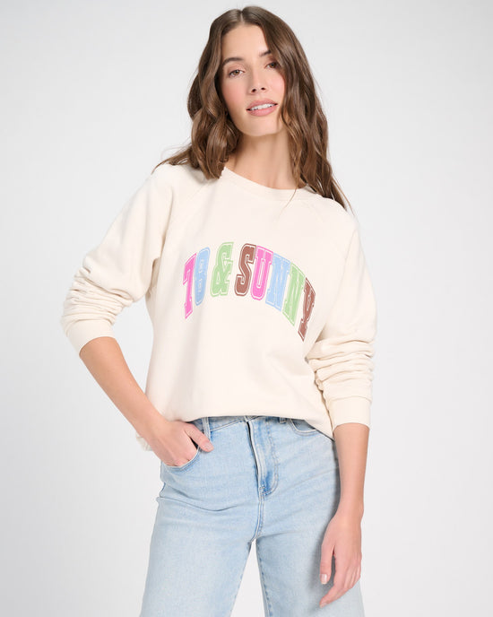 Cream $|& SEAS Cliffs 78&Sunny Raglan Sweatshirt - SOF Front