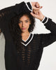 Sandyshores Pointelle V-Neck Sweater