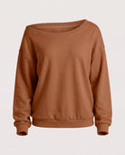 Camel $|& SEAS Brooksville One Shoulder Sweatshirt