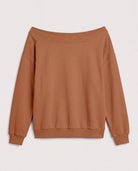 Camel $|& SEAS Brooksville One Shoulder Sweatshirt - Hanger Detail