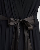 Black $|& Fleur't Long Iconic Robe - SOF Detail