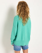 Green Apple $|& SEAS Bonfire Textured Cardigan - SOF Back