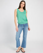 Green Apple $|& SEAS Redwood City Banded Slub Tank - UGC On Fig