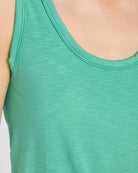 Green Apple $|& SEAS Redwood City Banded Slub Tank - SOF Full Front