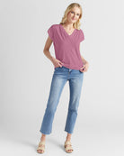 Mauve Mist $|& SEAS SoCal Short Sleeved Top - UGC On Fig