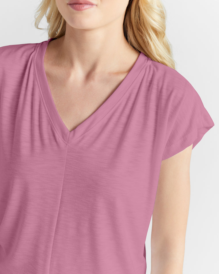 Mauve Mist $|& SEAS SoCal Short Sleeved Top - SOF Full Front