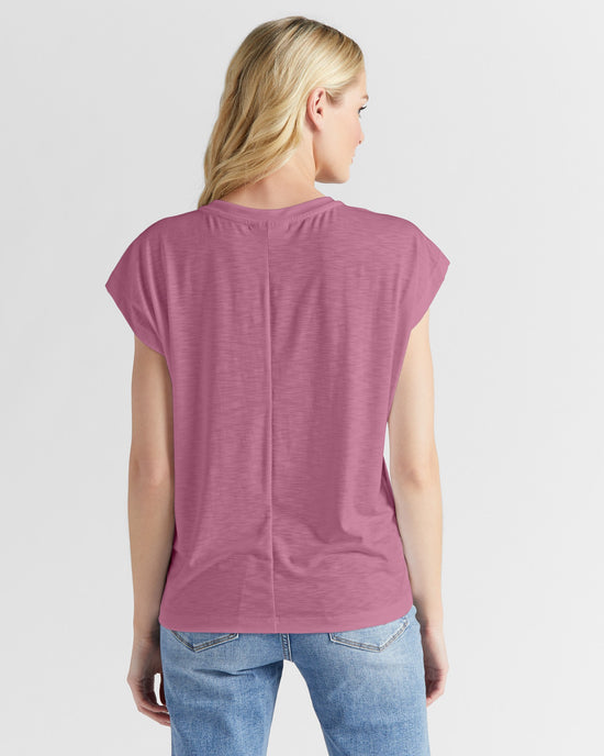 Mauve Mist $|& SEAS SoCal Short Sleeved Top - SOF Back