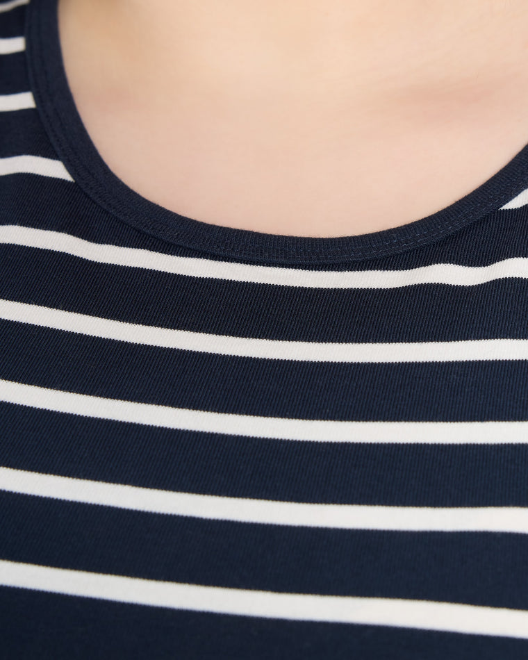 Navy White ST1138 $|& Thread & Supply Kendari Dress - SOF Full Front