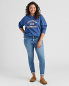 Navy $|& SEAS Seashells and Sunshine Graphic Hoodie - SOF Full Front