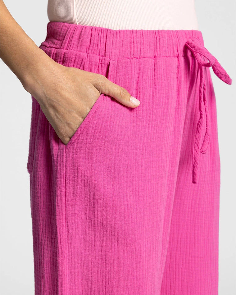 Soft Fuschia $|& Thread & Supply Verna Double Gauze Pant - Hanger Back