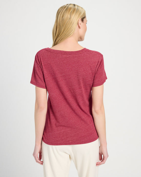 Merlot $|& SEAS Tired Graphic Sleep Tee - SOF Back