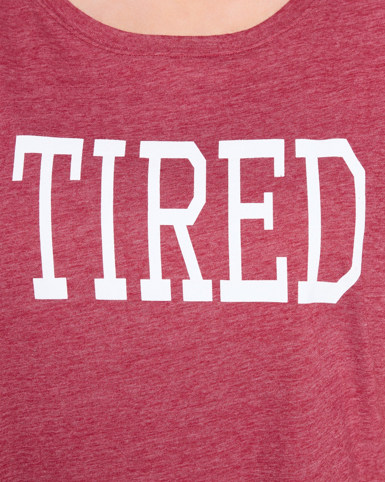 Merlot $|& SEAS Tired Graphic Sleep Tee - SOF Full Front