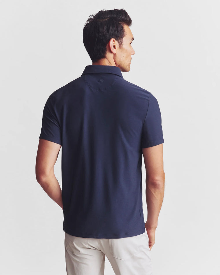 Navy Heather $|& Rhone Wfh Polo - Hanger Side