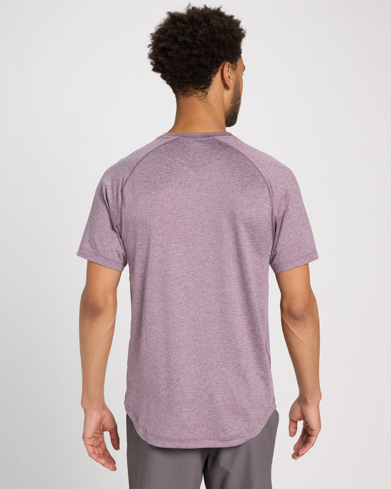 Shadow Plum/Gray Stone Heather $|& Rhone Atmosphere Tee - SOF Back