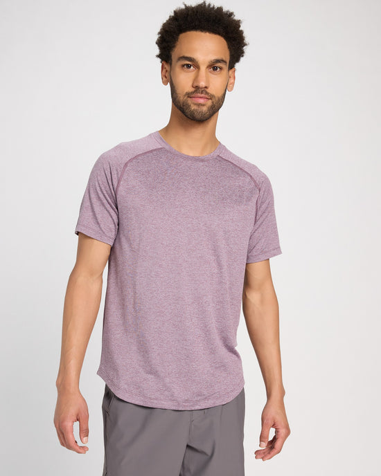 Shadow Plum/Gray Stone Heather $|& Rhone Atmosphere Tee - SOF Front