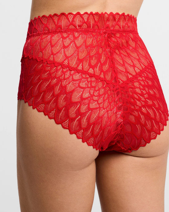 Sweet Red $|& Montelle Lacy High Waist Brief - Hanger Side