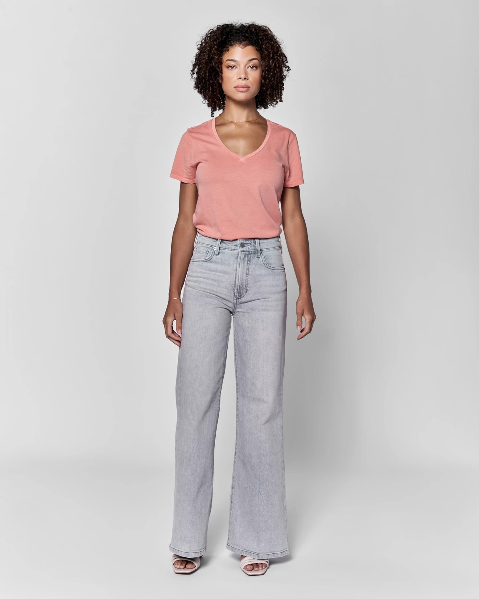 Dovey $|& Dear John Fiona High Rise Wide Leg Jeans - VOF Detail