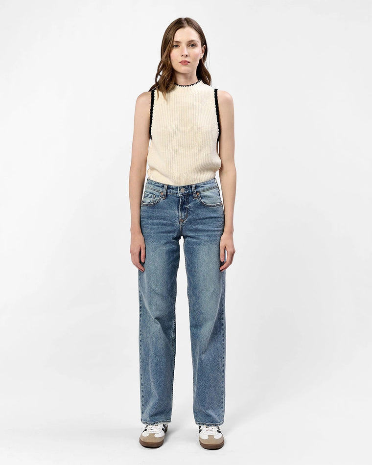 Vintage Flow Blue $|& Dear John Taylor High Rise Straight Leg Jeans - VOF Detail
