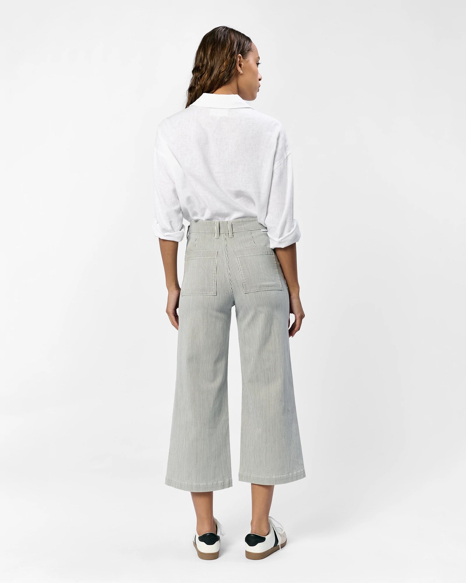 Railroad Grey $|& Dear John Audrey Super High Rise Wide Leg Jeans - Hanger Side