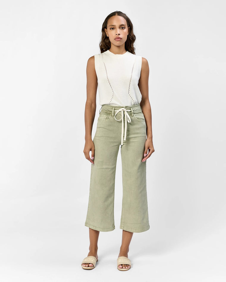 Sage $|& Dear John Audrey Super High Rise Wide Leg Jeans - VOF Detail