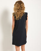 Black $|& SEAS Bliss Ruffle Sleeve Short Dress - SOF Back