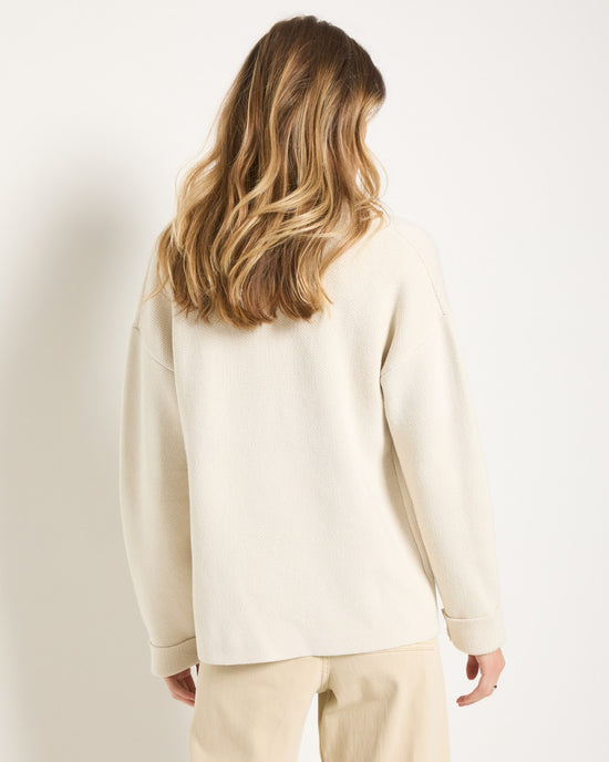 Cream $|& SEAS Stellar Drape Front Cardigan - SOF Back