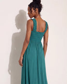 Deep Teal $|& SEAS Westbreeze Smocked Maxi Dress - SOF Front