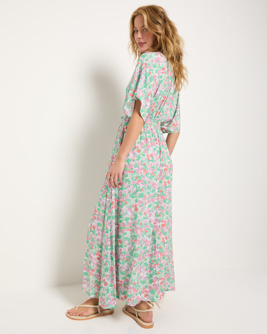 Mauve Mist Floral $|& SEAS Topanga Printed Midi Dress - VOF Front