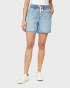 Marina $|& Kensie Tie Waist Tencel Short - VOF Detail