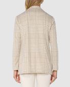 Cream Tan Plaid $|& Liverpool Boyfriend Blazer - Hanger Side