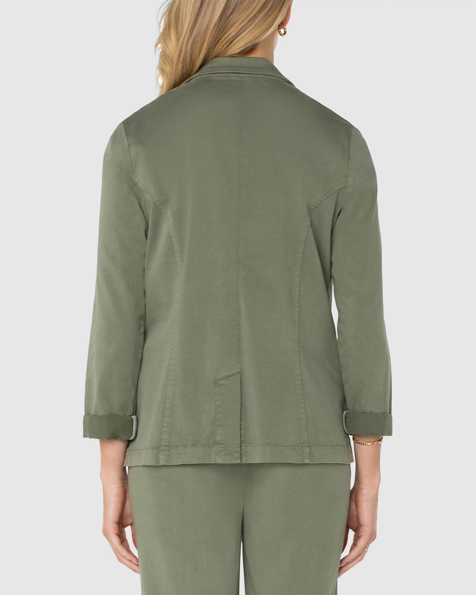 Martini Olive $|& Liverpool Fitted Blazer - Hanger Side