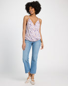 White Lilac $|& West Kei Floral Knit Cami - UGC On Fig