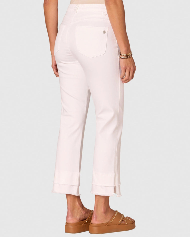 Optic White $|& Democracy Absolution Kick Flare With Double Layer Hem - Hanger Side