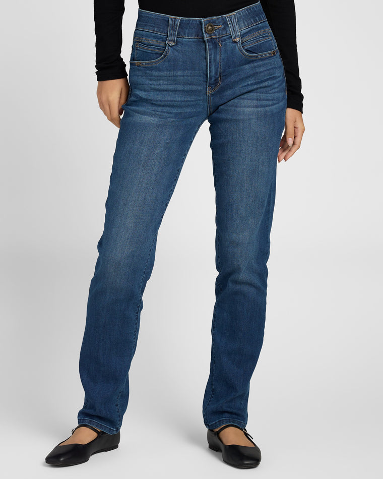 Blue Vintage (Petite) $|& Democracy Absolution Straight Leg Jeans - SOF Front