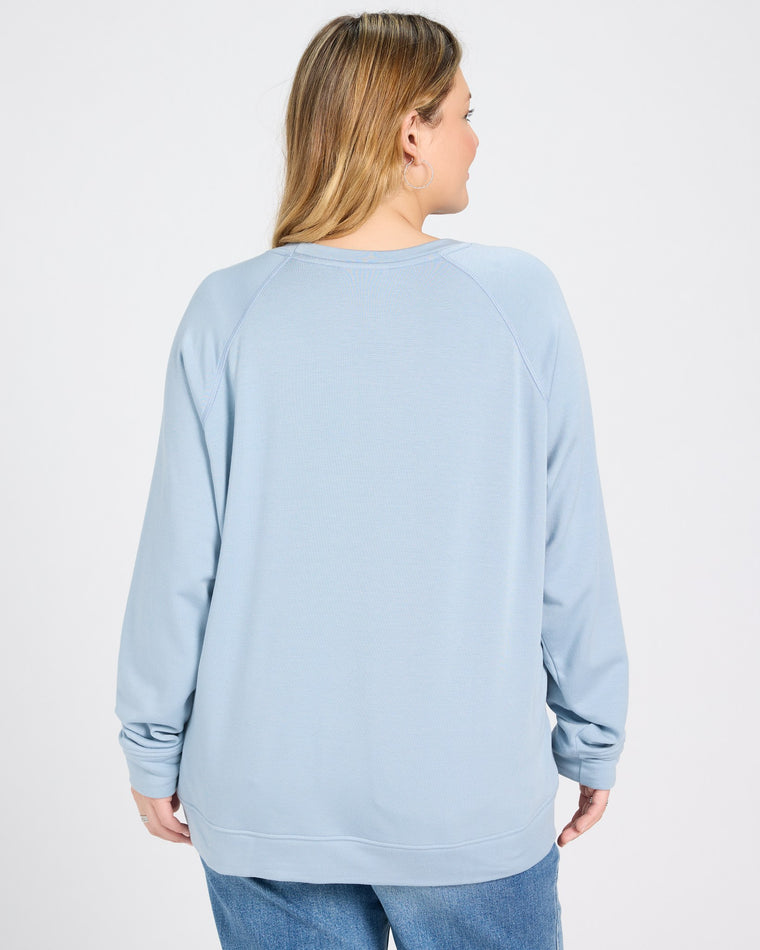 French Blue $|& SEAS Graphic Sweatshirt - SOF Back