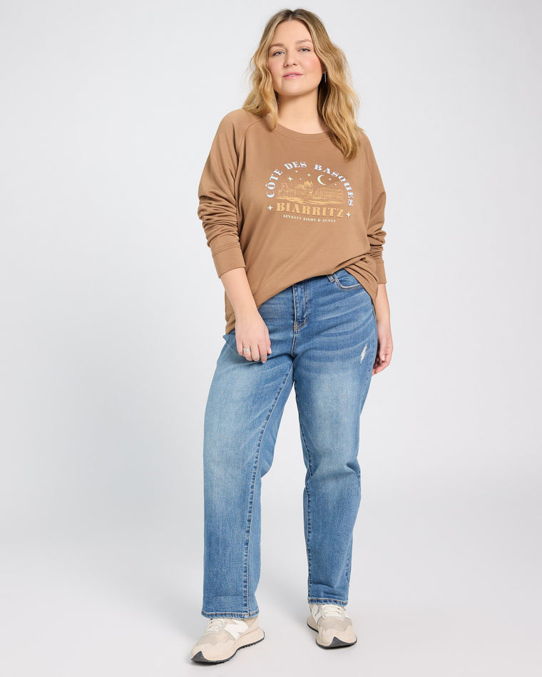 Camel $|& SEAS Graphic Sweatshirt - UGC On Fig