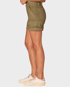 Forest Moss $|& Democracy Absolution Skyrise Double Button Cargo Short - Hanger Front