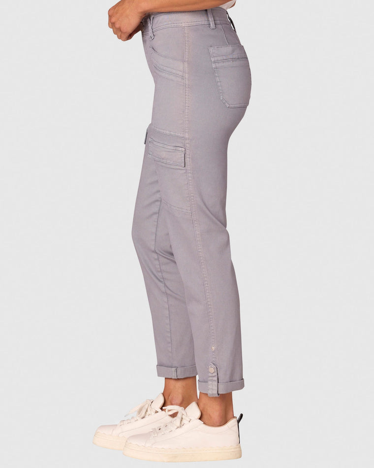 Blue Shadow $|& Democracy Absolution High Rise Cuffed Utility Pant - Hanger Front