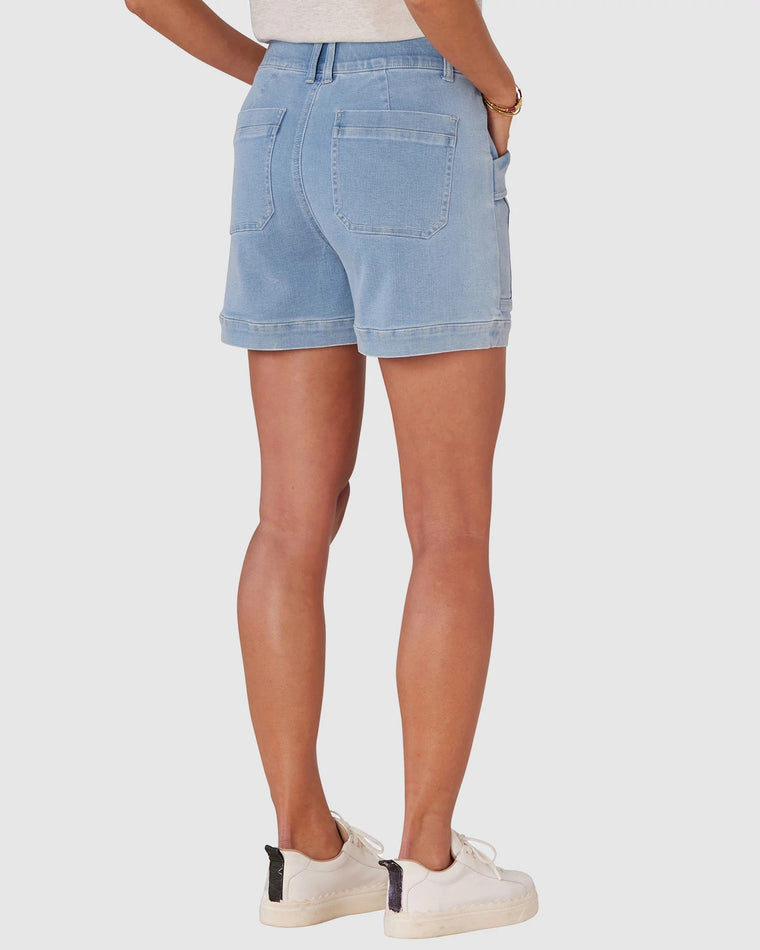 Light Blue $|& Democracy Absolution High Rise Double Button Utility - Hanger Side