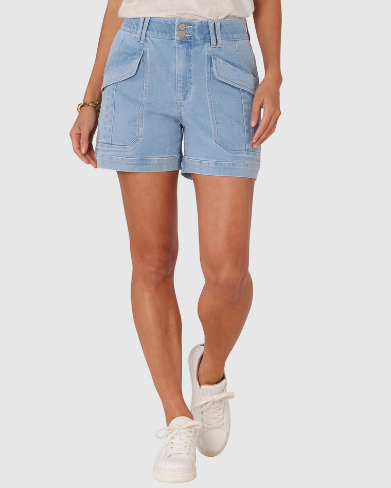 Light Blue $|& Democracy Absolution High Rise Double Button Utility - VOF Detail