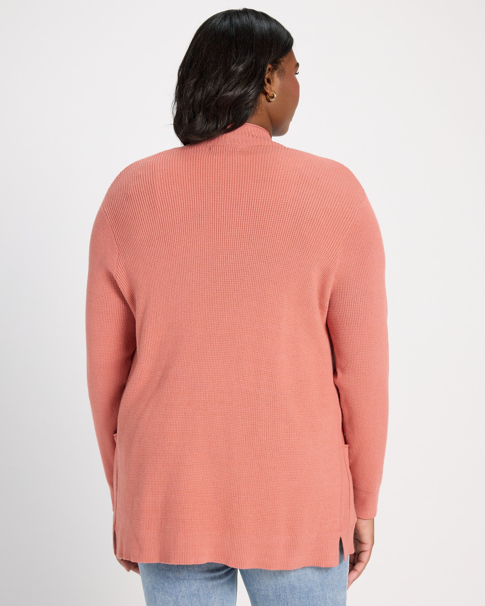 Light Rust $|& Staccato Open Front Pocket Cardigan - SOF Back