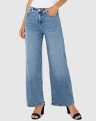Carbon Canyon $|& Liverpool Stride High Rise Wide Leg Jeans - VOF Detail