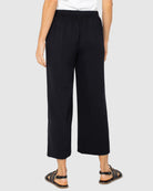 Black $|& Liverpool Cloud Knit Crop Trouser - Hanger Side