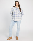 Cream Blue Plaid $|& Thread & Supply Lewis Plaid Shirt - UGC On Fig