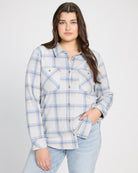 Cream Blue Plaid $|& Thread & Supply Lewis Plaid Shirt - SOF Front