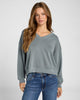 Long Sleeve Scuba V-Neck Top