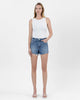 High Rise Frayed Hem Short